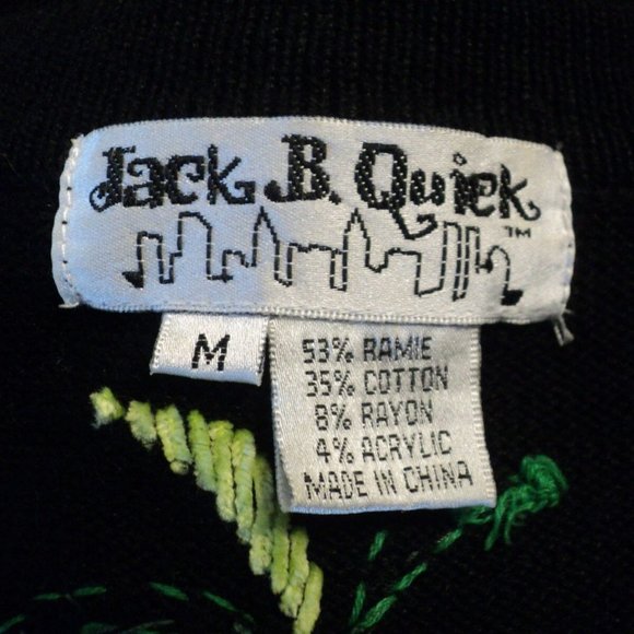 Jack B. Quick Sz M Cardigan Sweater Jungle Animals - Picture 5 of 5